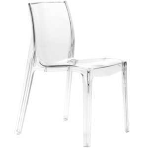 FormWood Transparentní plastová jídelní židle Simple Chair