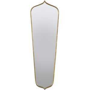 Hoorns Mosazné kovové nástěnné zrcadlo Alogie 32 x 100 cm