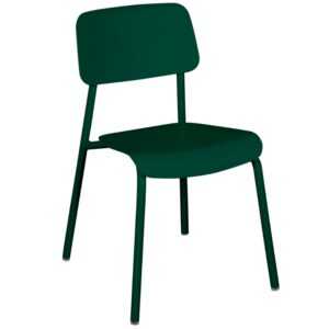 Tmavě zelená hliníková zahradní židle Fermob Studie