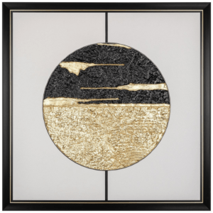 Zlato černý obraz Richmond Moon 73 x 73 cm
