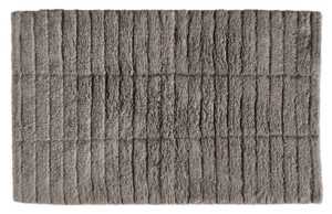 Zone Denmark Tmavě šedá bavlněná koupelnová předložka Tiles II. 50 x 80 cm
