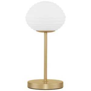 Bílo-zlatá skleněná stolní lampa Nova Luce Allen