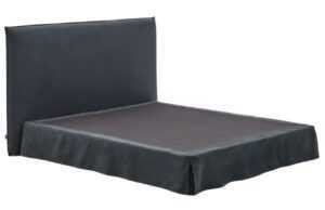 Antracitově šedá dvoulůžková postel s čelem Kave Home Jaira 180 x 200 cm