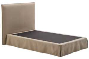 Kave Home Béžová jednolůžková postel s čelem Jaira 90 x 200 cm