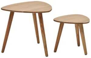 Kave Home Set dvou dřevěných odkládacích stolků Duvani