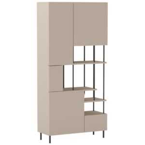 Marckeric Béžová lakovaná knihovna Perla 175 x 84 cm