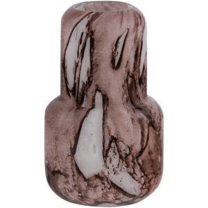 WOOOD Hnědá skleněná váza Monika 36 cm