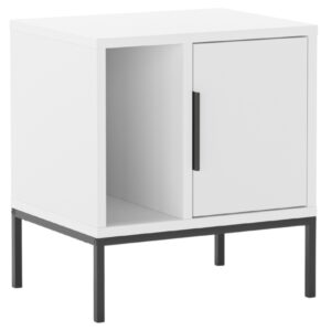 Marckeric Bílý lakovaný noční stolek Lani 45 x 35 cm