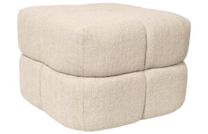 Somcasa Béžový čalouněný taburet Troy 50 x 50 cm