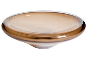 Kave Home Hnědá skleněná dekorativní miska Zolira 31 cm