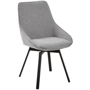Světle šedá otočná jídelní židle Kave Home Jenna