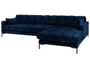 Micadoni Sametová rohová pohovka Mamaia 293 cm