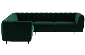 Ghado Sametová rohová pohovka Shel 280 cm