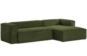 Kave Home Manšestrová rohová pohovka Blok 300 cm