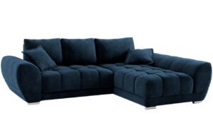 Windsor & Co Sametová rozkládací pohovka Nuage 285 cm