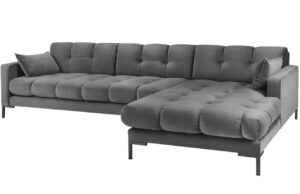 Micadoni Sametová rohová pohovka Mamaia 293 cm