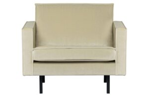 WOOOD Světle zelené sametové křeslo Raden