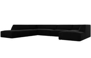 Micadoni Sametová rohová pohovka Ruby 366 cm