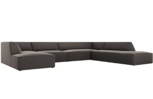 Micadoni Sametová rohová pohovka Ruby 366 cm