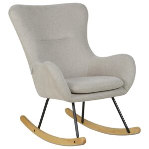 Béžové čalouněné houpací křeslo Quax Basic