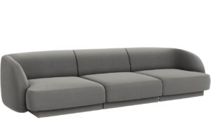 Micadoni Sametová pohovka Miley 255 cm