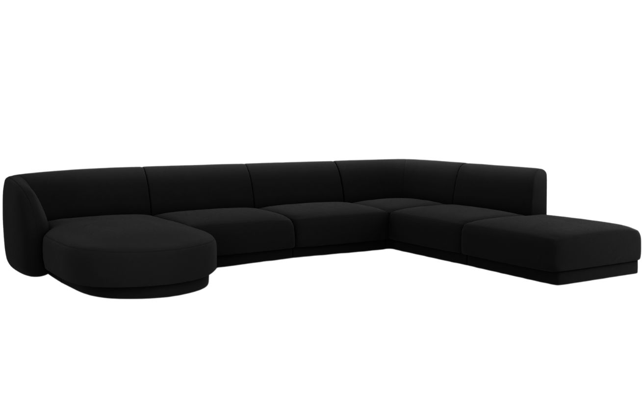 Micadoni Sametová rohová pohovka Miley 330 cm