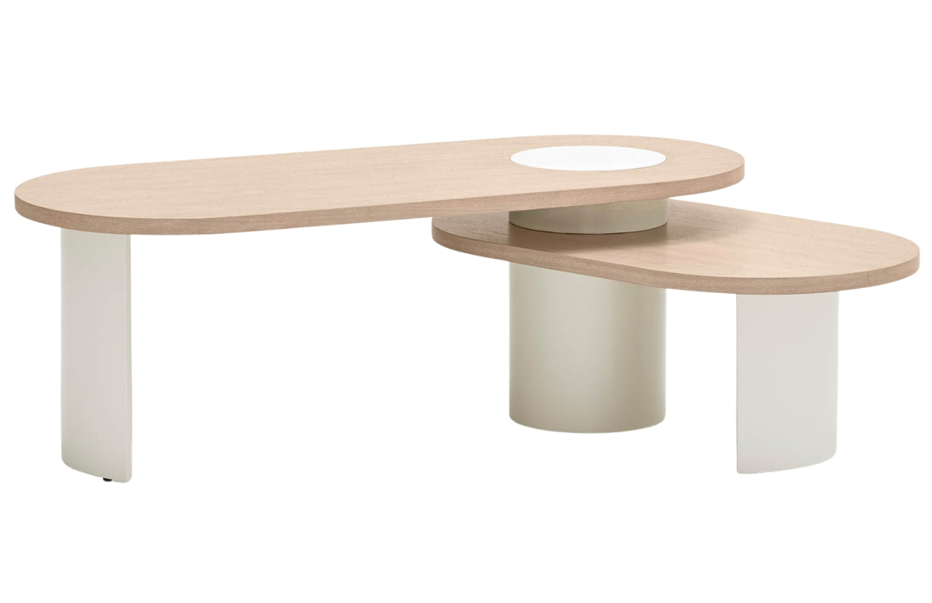 Bílý konferenční stolek Teulat Nori 120 x 85 cm