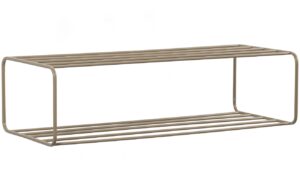 WOOOD Hnědý kovový závěsný botník Military 80 x 33 cm