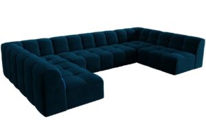 Micadoni Sametová rohová pohovka Kendal 372 cm