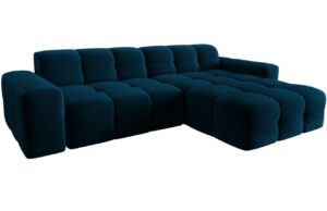 Micadoni Sametová rohová pohovka Kendal 256 cm