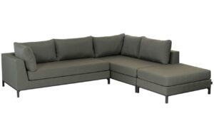 WOOOD Tmavě zelená čalouněná zahradní rohová pohovka Jolle 262 cm