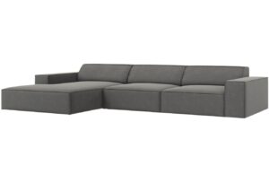 Micadoni Sametová rohová pohovka Jodie 284 cm