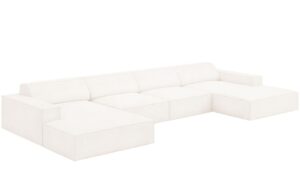 Micadoni Bouclé rohová pohovka Jodie 364 cm