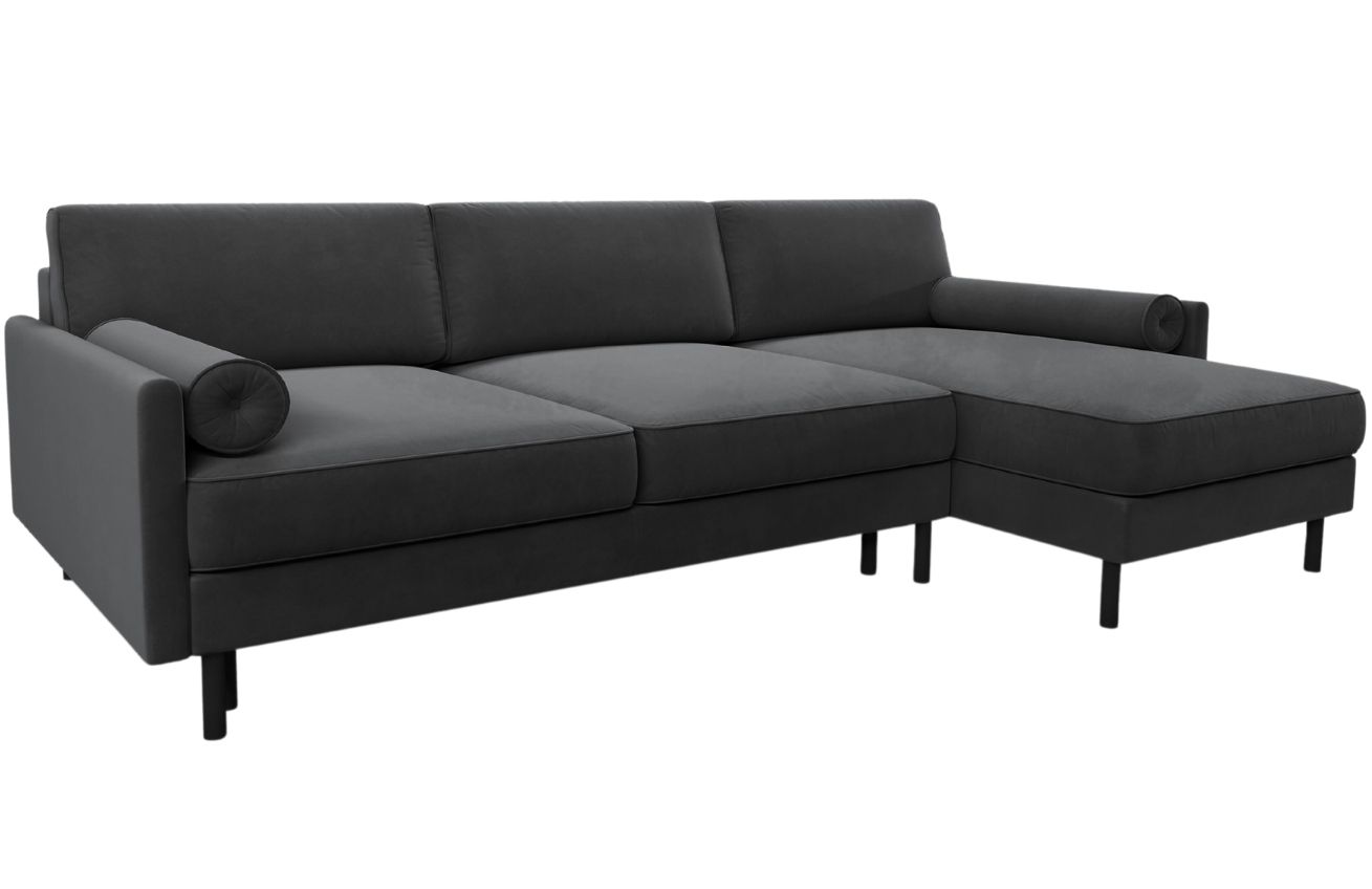 Micadoni Sametová rozkládací pohovka Scott 212 cm