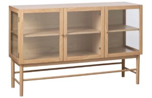 Unique Furniture Dubová vitrína Elba 88 x 140 cm