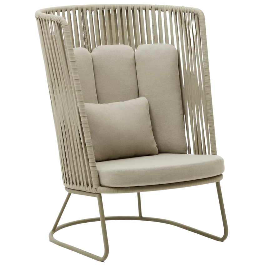 Zelené kovové zahradní křeslo Kave Home Saconca II.