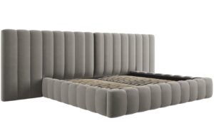 Micadoni Sametová postel Kelp 200 x 200 cm