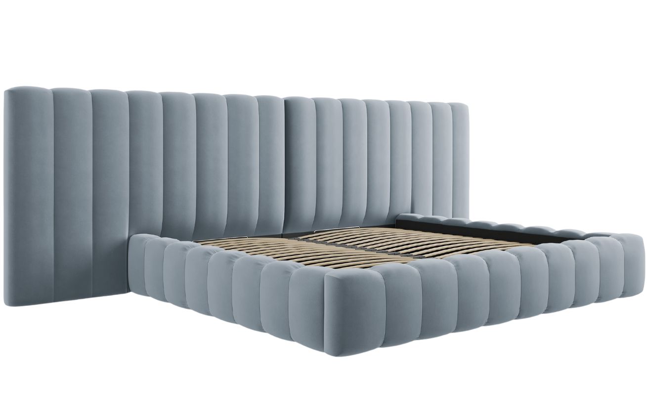 Micadoni Sametová postel Kelp 200 x 200 cm