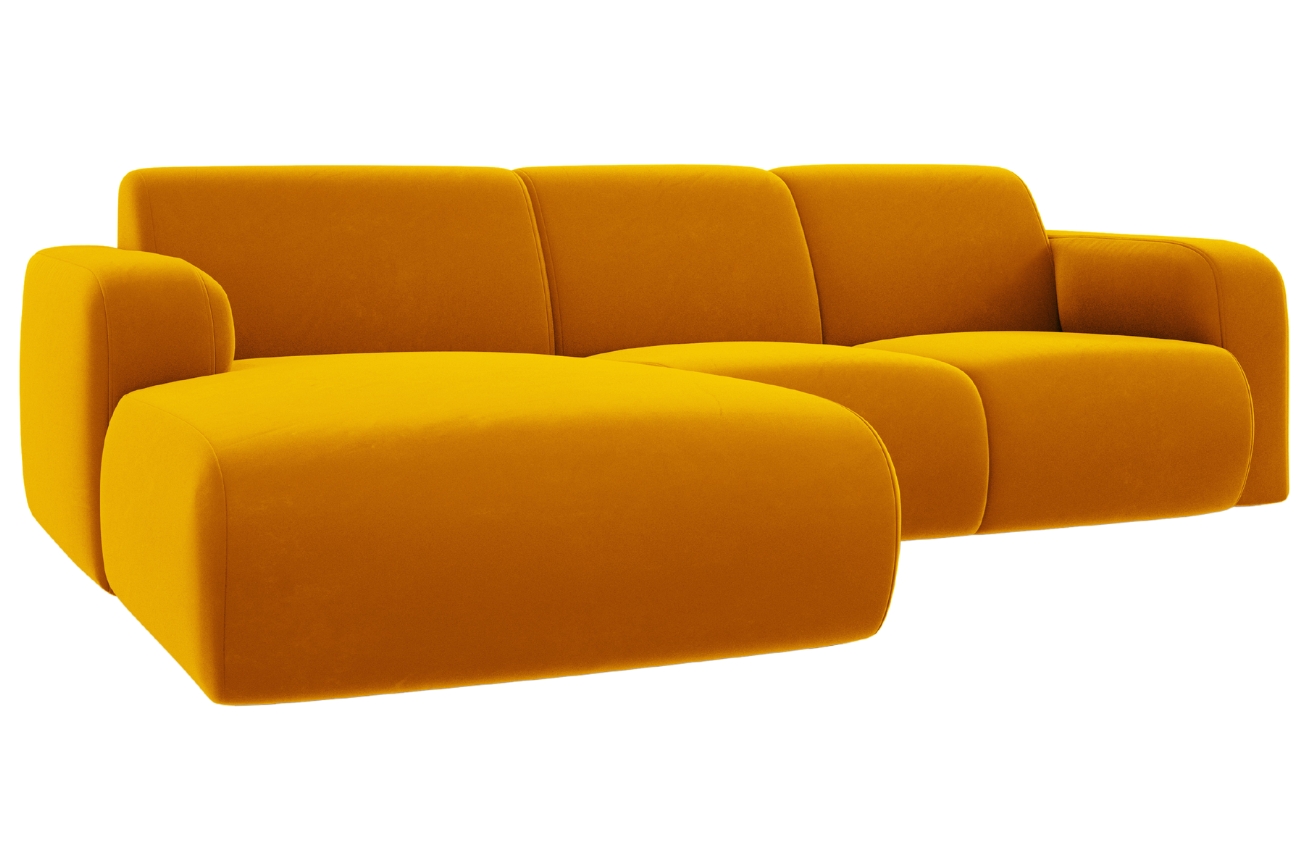 Windsor & Co Sametová rohová pohovka Lola 250 cm