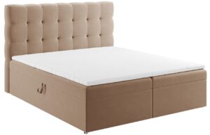 Micadoni Sametová boxspring postel Mamaia 160 x 200 cm