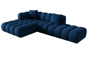 Windsor & Co Sametová rohová pohovka Halley 309 cm