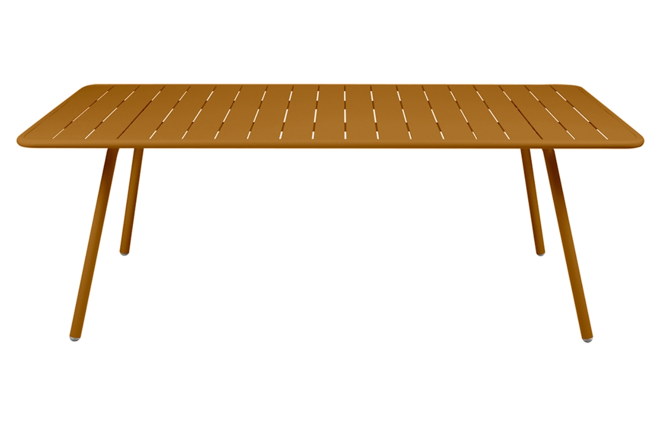 Hnědý kovový stůl Fermob Luxembourg 207 x 100 cm