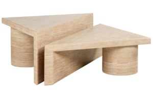 Richmond Set kamenných konferenčních stolků Fictus 91 x 91 cm