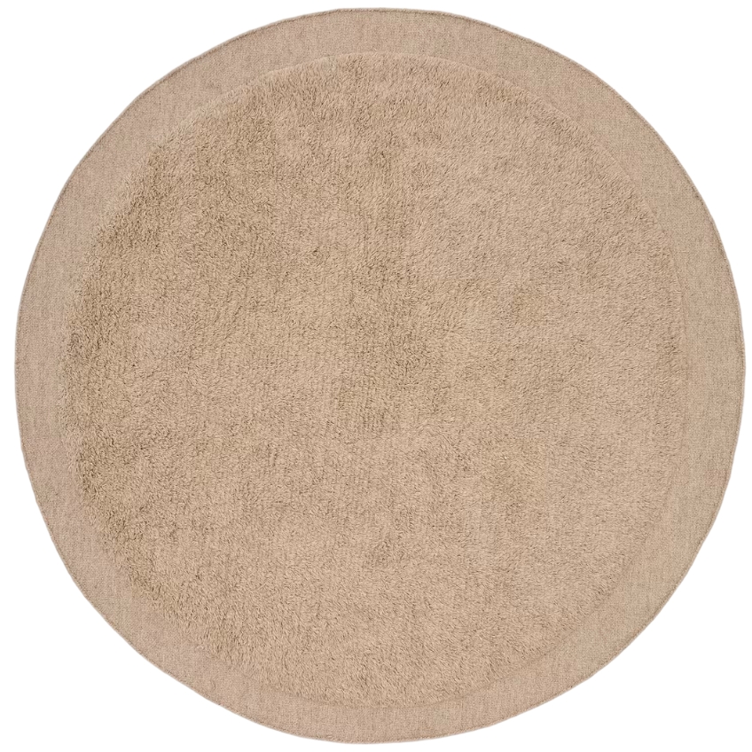 Kave Home Béžový kulatý vlněný koberec Marely 200 cm