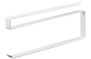 Bílý kovový závěsný držák na roli kuchyňských utěrek Yamazaki Tower 26 cm