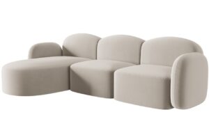 Micadoni Sametová rohová pohovka Blair 274 cm