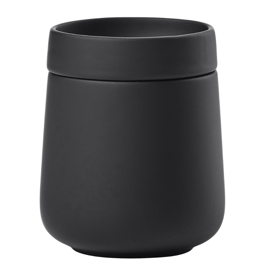 Zone Denmark Černý kameninový koupelnový organizér Nova One