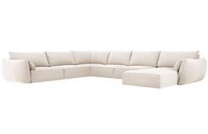 Micadoni Sametová rohová pohovka Kaelle 384 cm