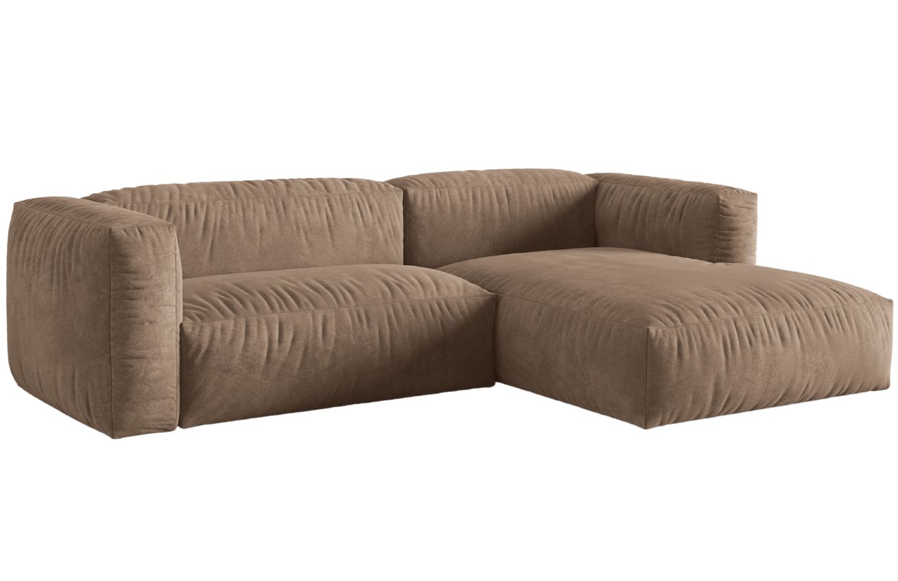 Micadoni Sametová rohová pohovka Martina 280 cm