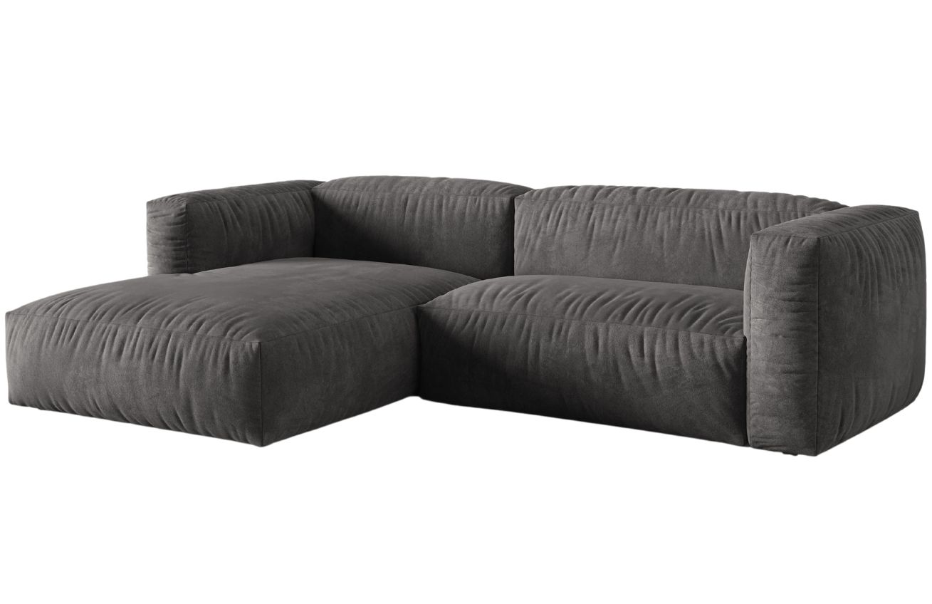 Micadoni Sametová rohová pohovka Martina 280 cm